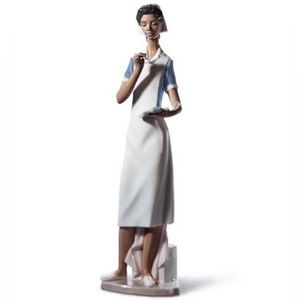 Lladro black nurse, making rounds 6256